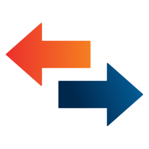 Arrows pointing in opposite directions